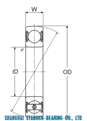 205PPB Sealed Ball Bearing Curved OD 25x52x15 6205-2RSB